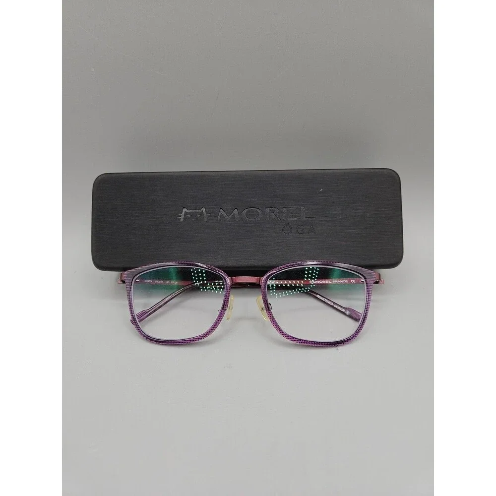 Morel France OGA Eyeglasses Purple Frames Only 30055L 51 19 140 PR06 Metal